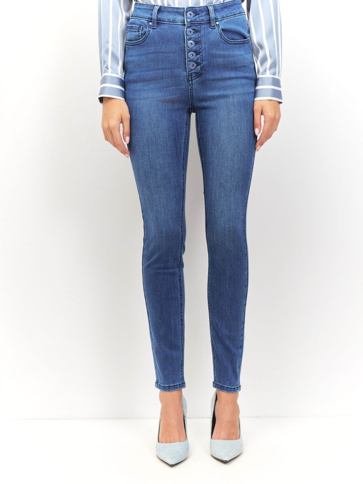 מכנסיים גינס PROMO SKINNY בצבע ג’ינס