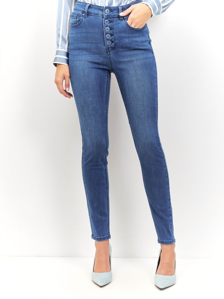 מכנסיים גינס PROMO SKINNY בצבע ג’ינס