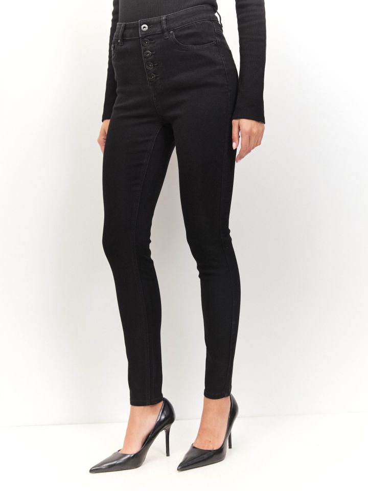 מכנסיים גינס PROMO SKINNY בצבע ג’ינס שחור