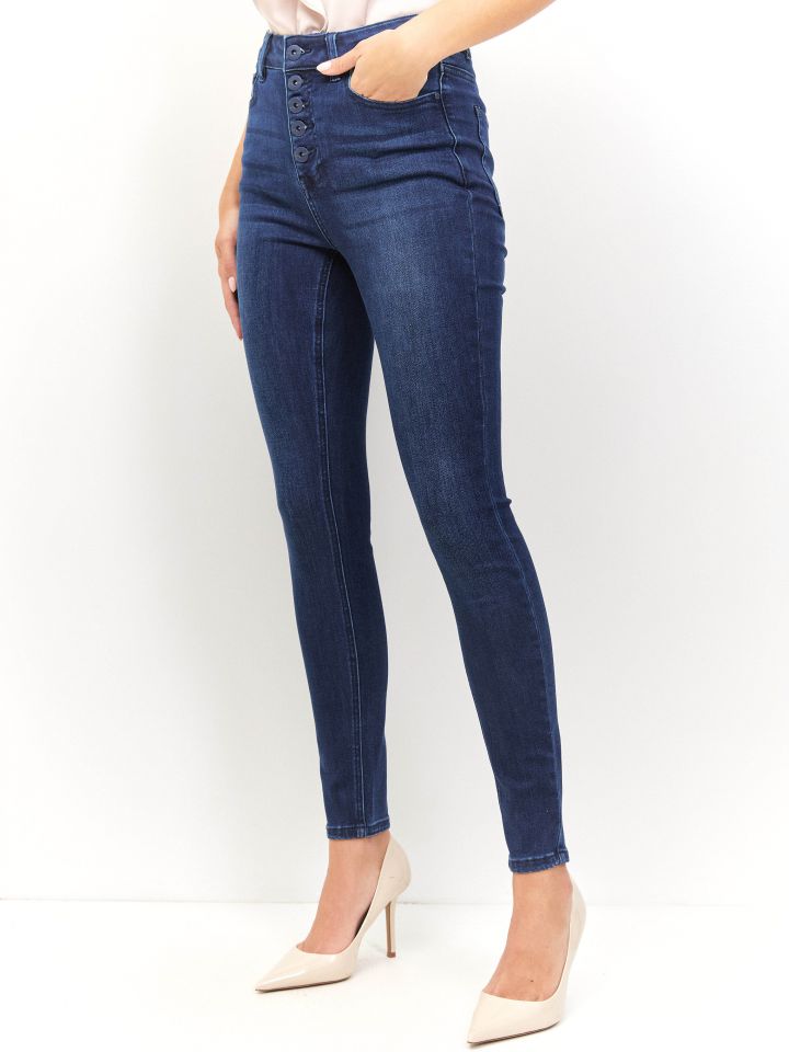 מכנסיים גינס PROMO SKINNY בצבע ג’ינס כהה