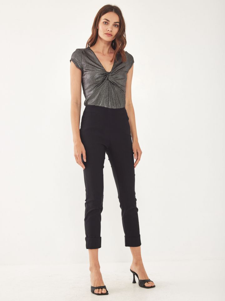 מכנסי בן גלים מנג’ט חלק PROMO בצבע שחור