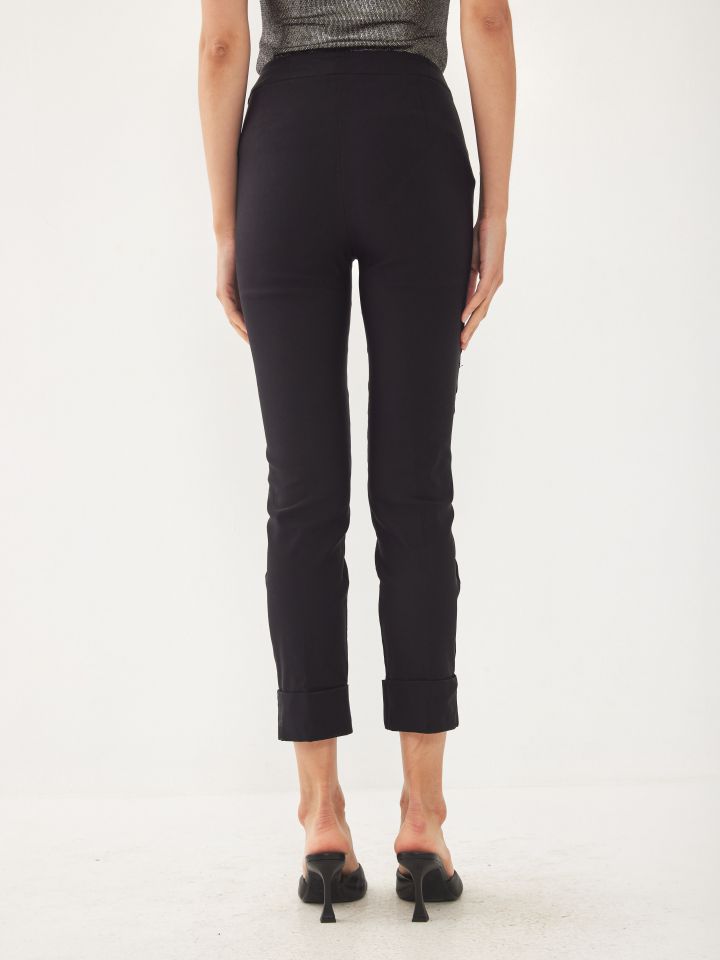 מכנסי בן גלים מנג’ט חלק PROMO בצבע שחור