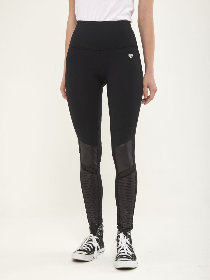 מכנסי טייץ תיפורים SPORT MORAN בצבע שחור