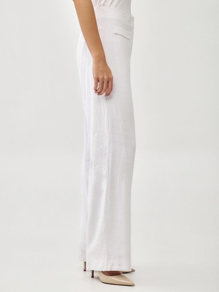 מכנסיים מראה  פישתן MYKONOS בצבע לבן