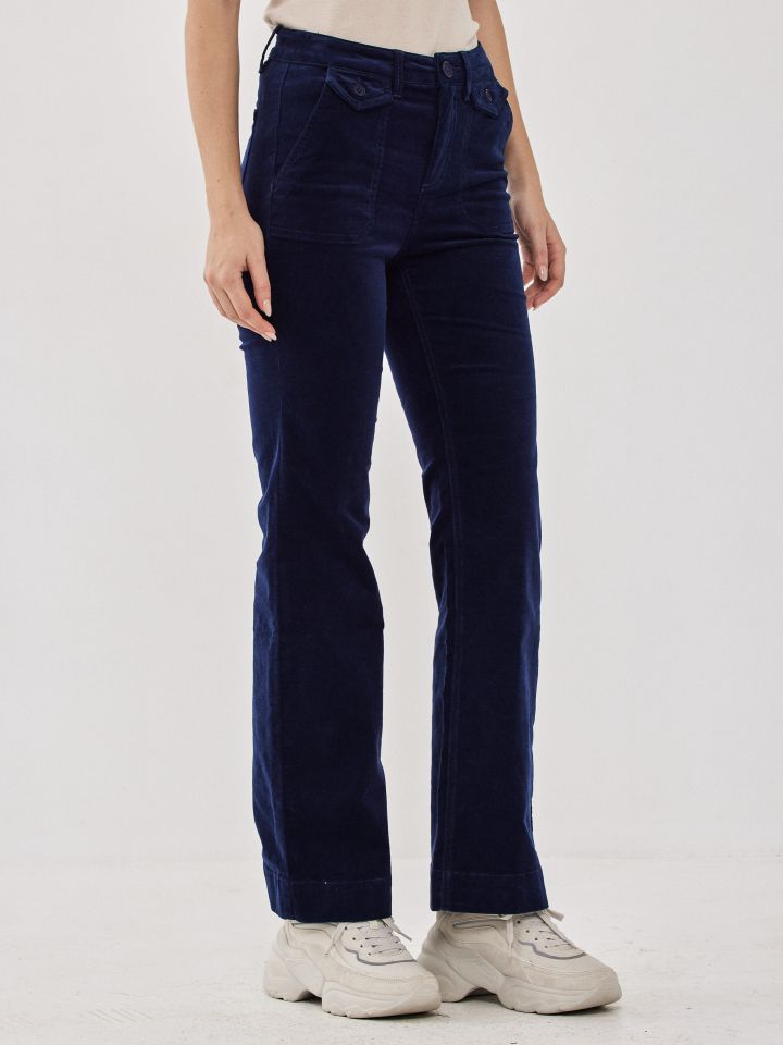 מכנס קורדרוי בצבע כחול ויקטוריה