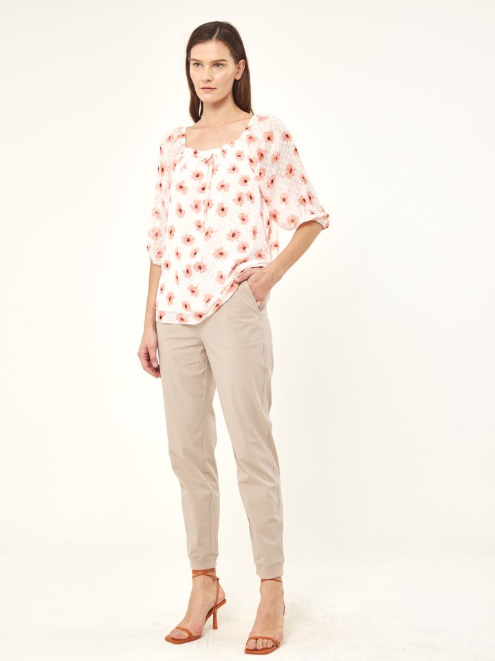 מכנסי גומי במותן PROMO בצבע בייז’