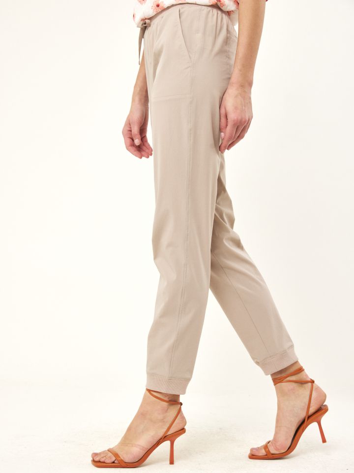 מכנסי גומי במותן PROMO בצבע בייז’