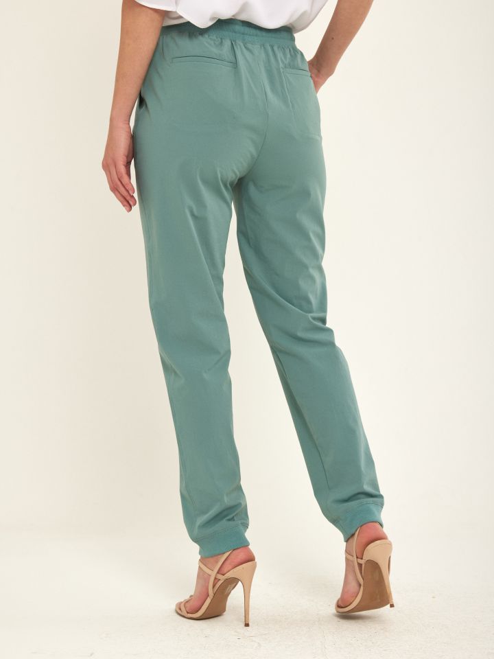 מכנסי גומי במותן PROMO בצבע ירוק בינוני