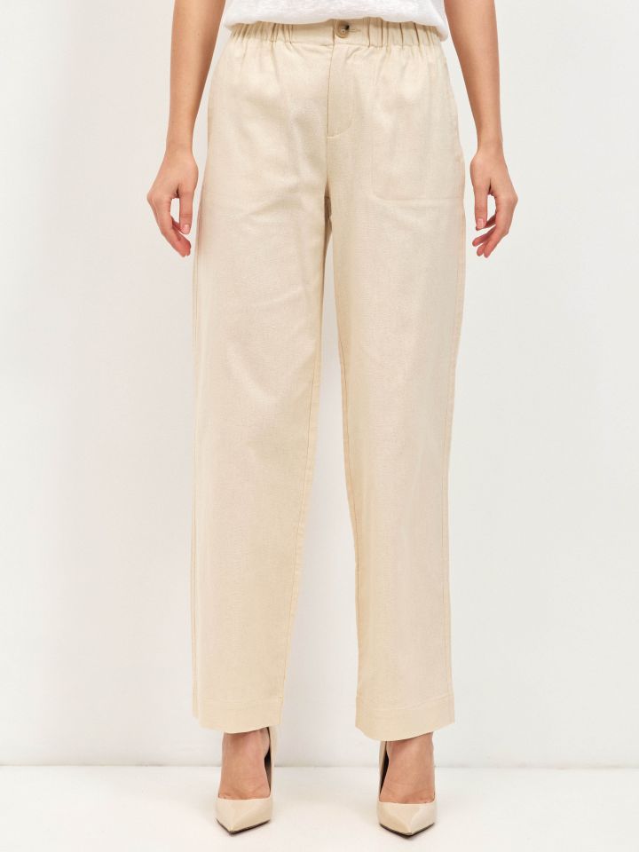 מכנסיים מראה  פישתן PROMO בצבע טיבעי