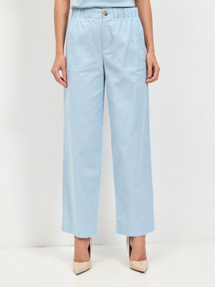 מכנסיים מראה  פישתן PROMO בצבע תכלת אורלי