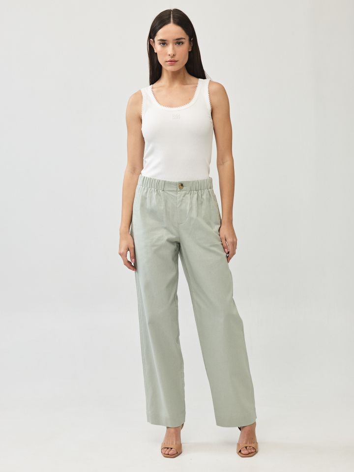 מכנסיים מראה  פישתן PROMO בצבע ירוק בהיר