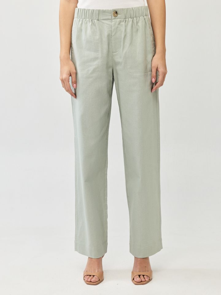 מכנסיים מראה  פישתן PROMO בצבע ירוק בהיר