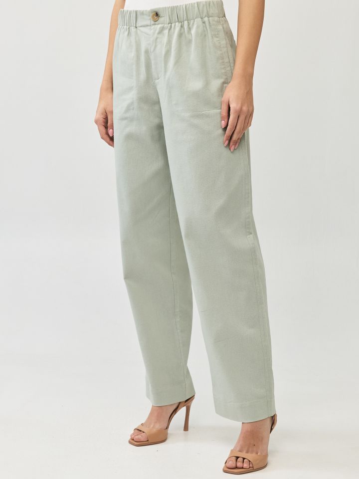 מכנסיים מראה  פישתן PROMO בצבע ירוק בהיר