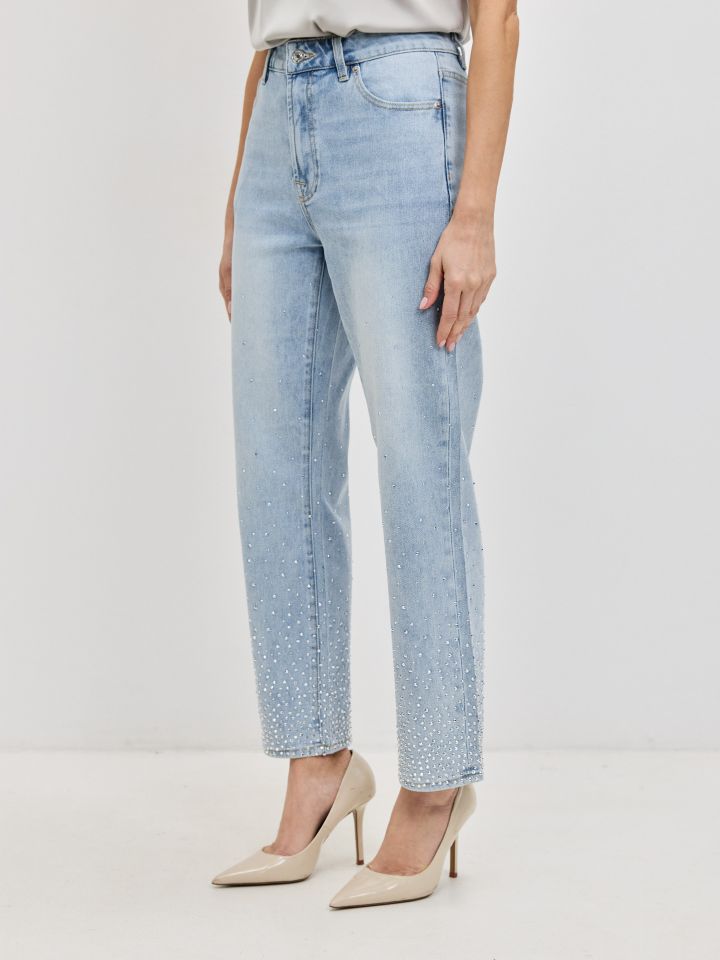 מכנסיים ג’ינס 8/9 בצבע ג’ינס בהיר