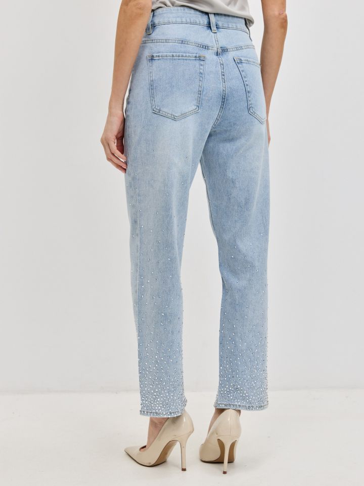 מכנסיים ג’ינס 8/9 בצבע ג’ינס בהיר