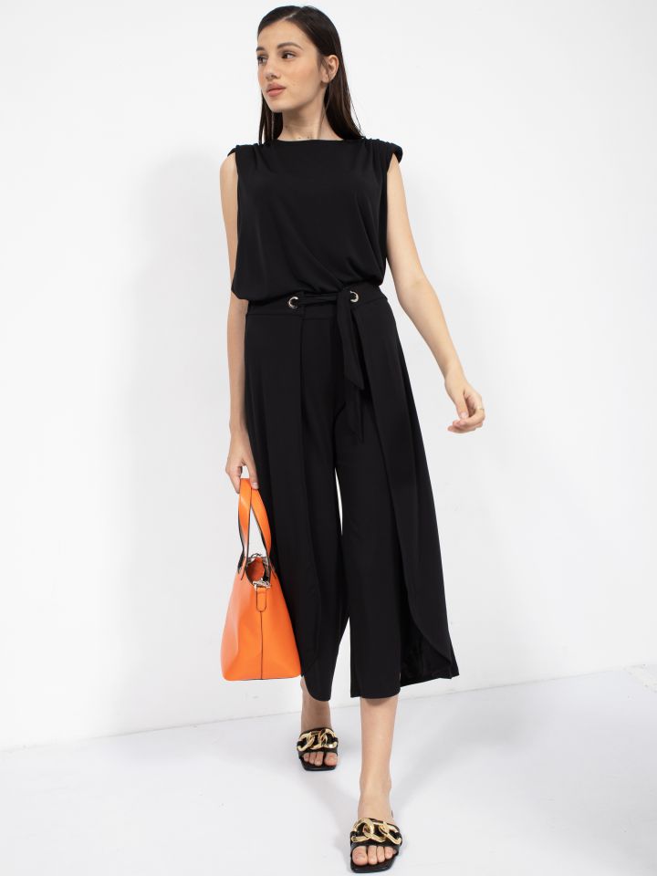 מכנסי קשירה MILAO בצבע שחור