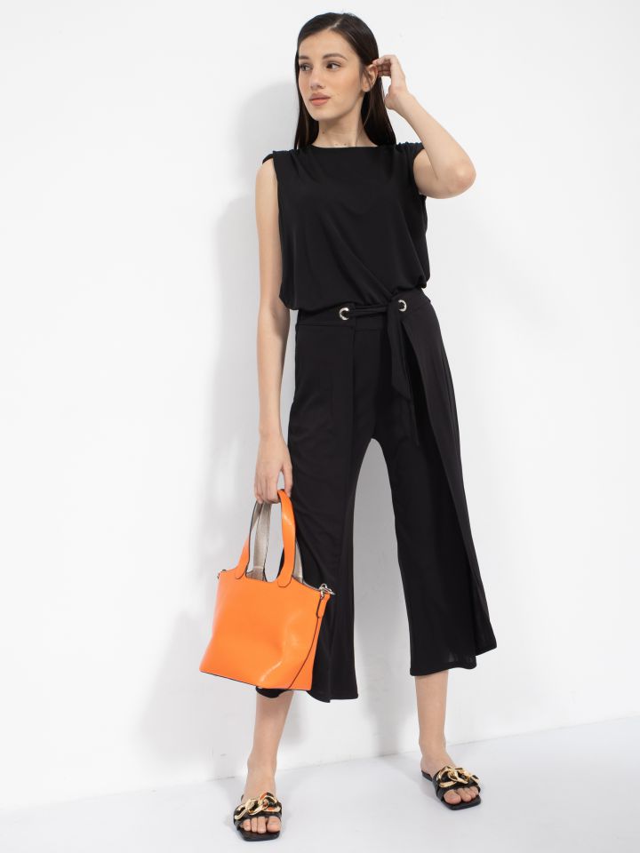 מכנסי קשירה MILAO בצבע שחור