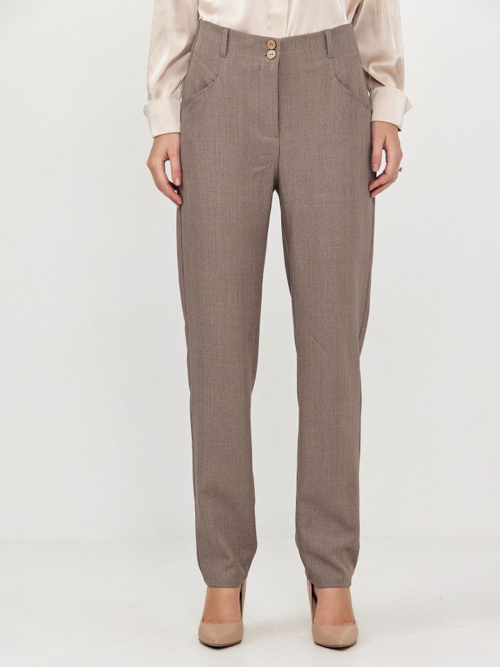 מכנסיים כיסים PARIS בצבע בייז’