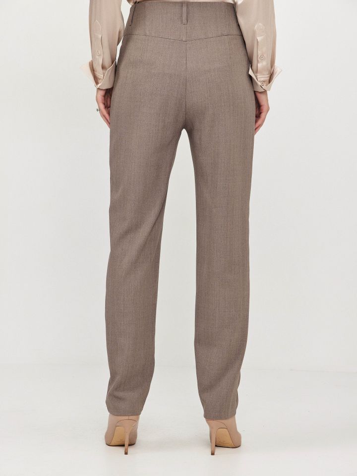 מכנסיים כיסים PARIS בצבע בייז’