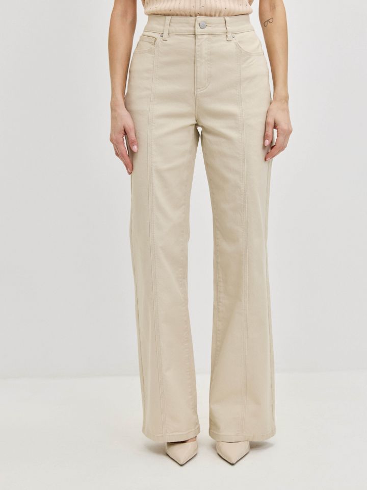 מכנסיים דריל  SHIRA בצבע טיבעי