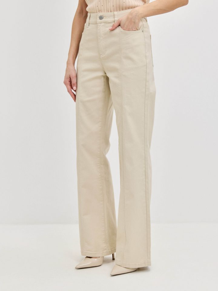 מכנסיים דריל  SHIRA בצבע טיבעי