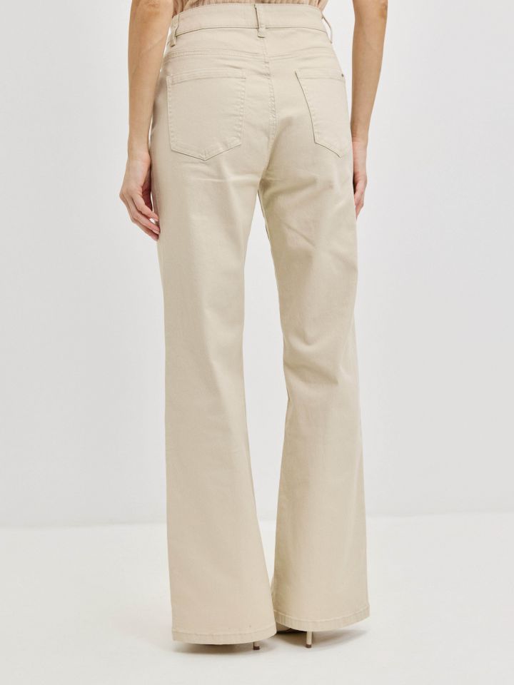 מכנסיים דריל  SHIRA בצבע טיבעי