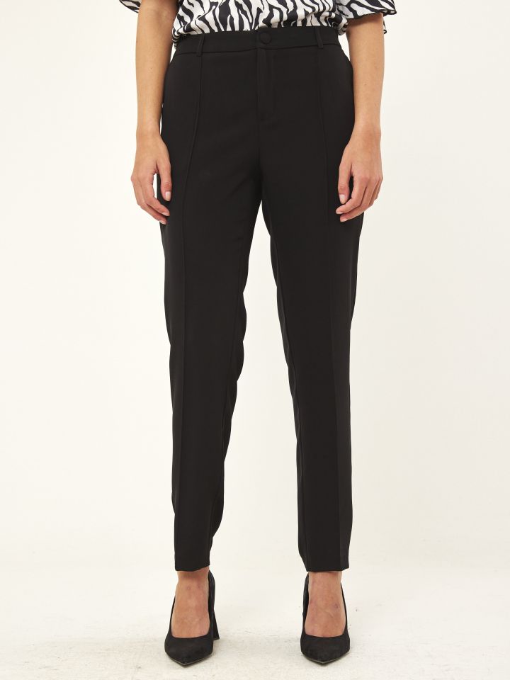 מכנסי גומי מאחור PROMO בצבע שחור