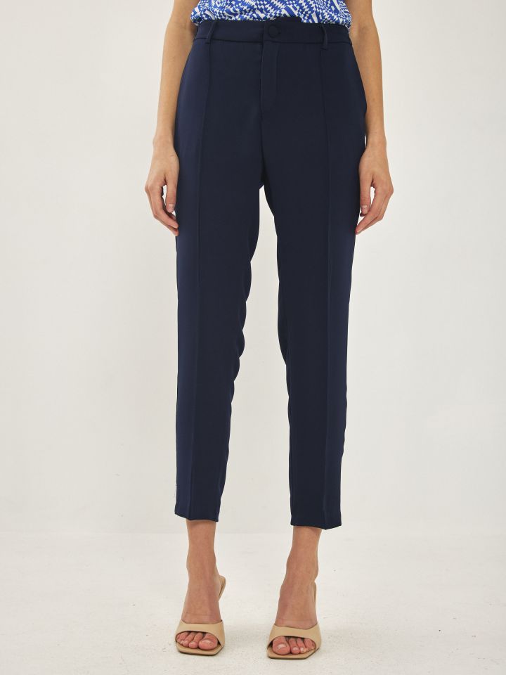 מכנסי גומי מאחור PROMO בצבע נייבי