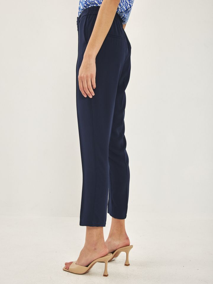 מכנסי גומי מאחור PROMO בצבע נייבי