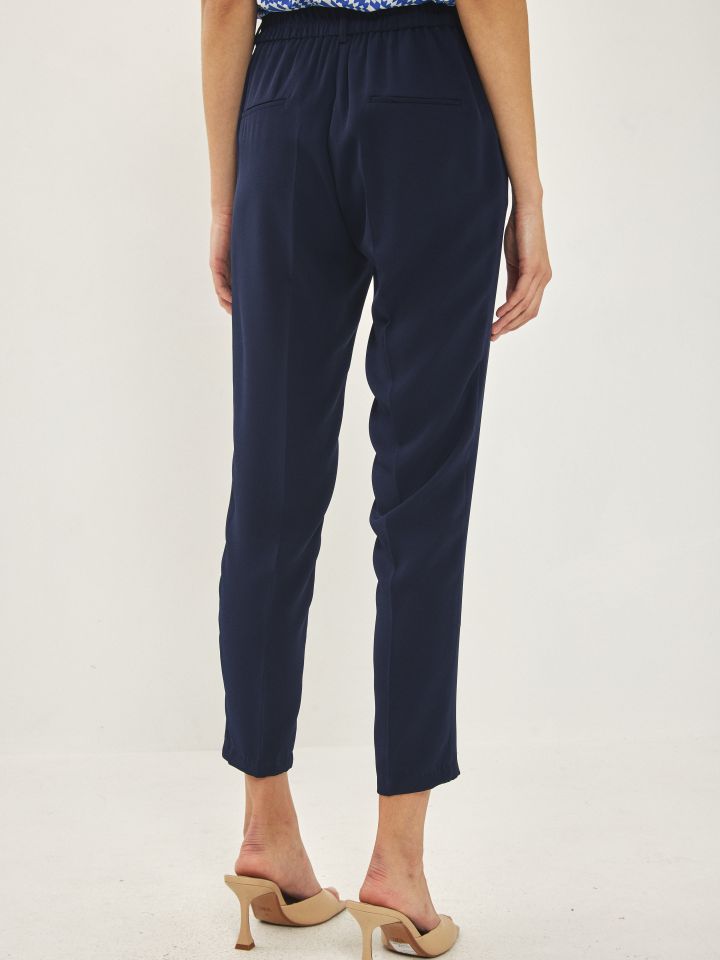 מכנסי גומי מאחור PROMO בצבע נייבי