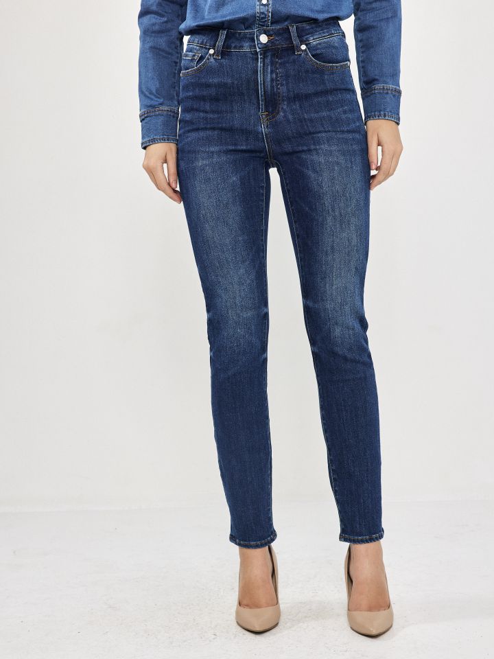 מכנסיים ג’ינס סקיני  PROMO בצבע ג’ינס כהה