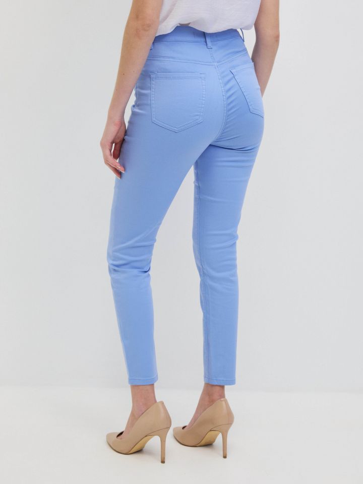 מכנסיים 7/8 כפתורים PROMO בצבע סגול לילה מעושן