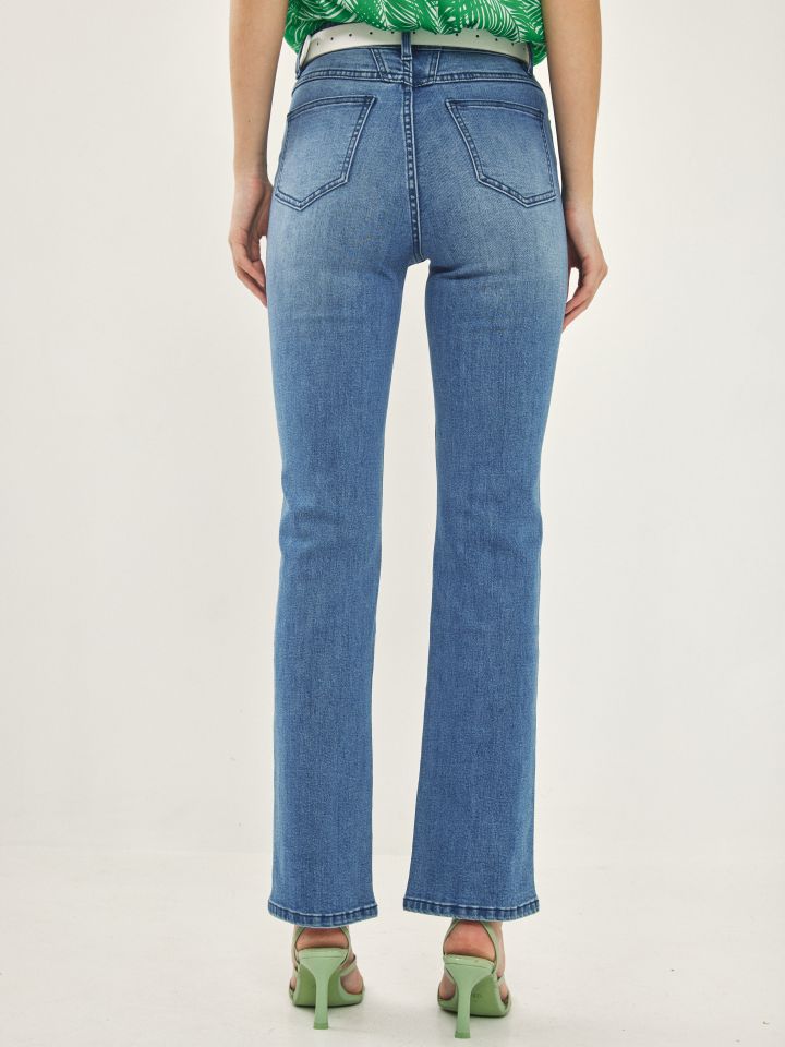 מכנסי ג’ינס פדלפון SHNI בצבע ג’ינס