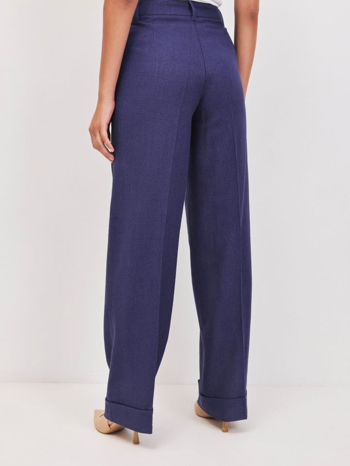 מכנסיים מנגטים LIAT בצבע נייבי