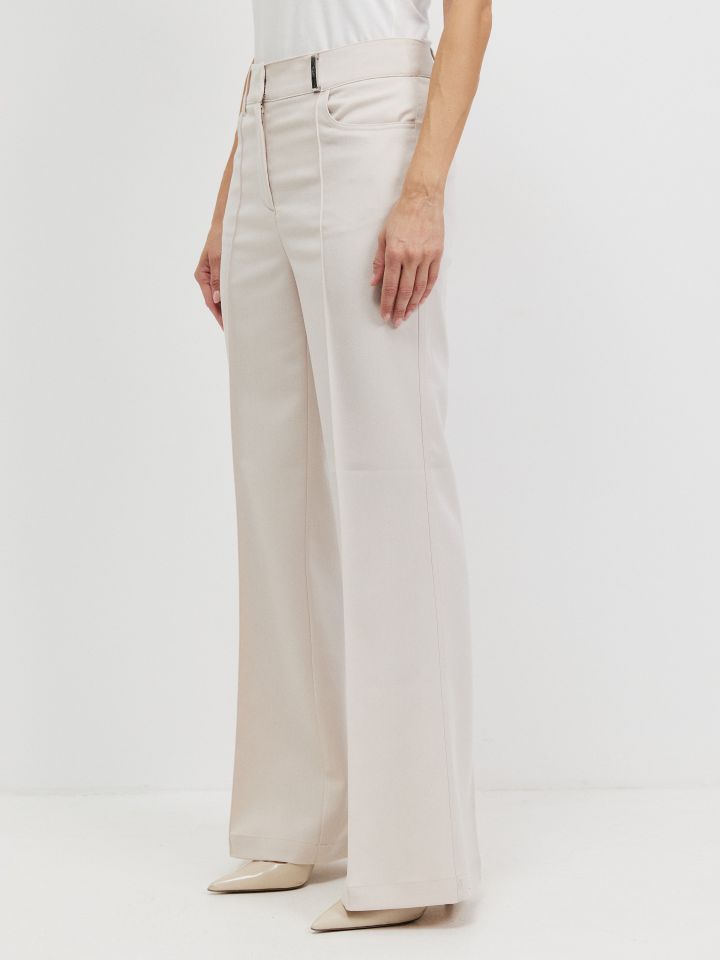 מכנסיים לולאה בחגורה SHIRA בצבע בייז’