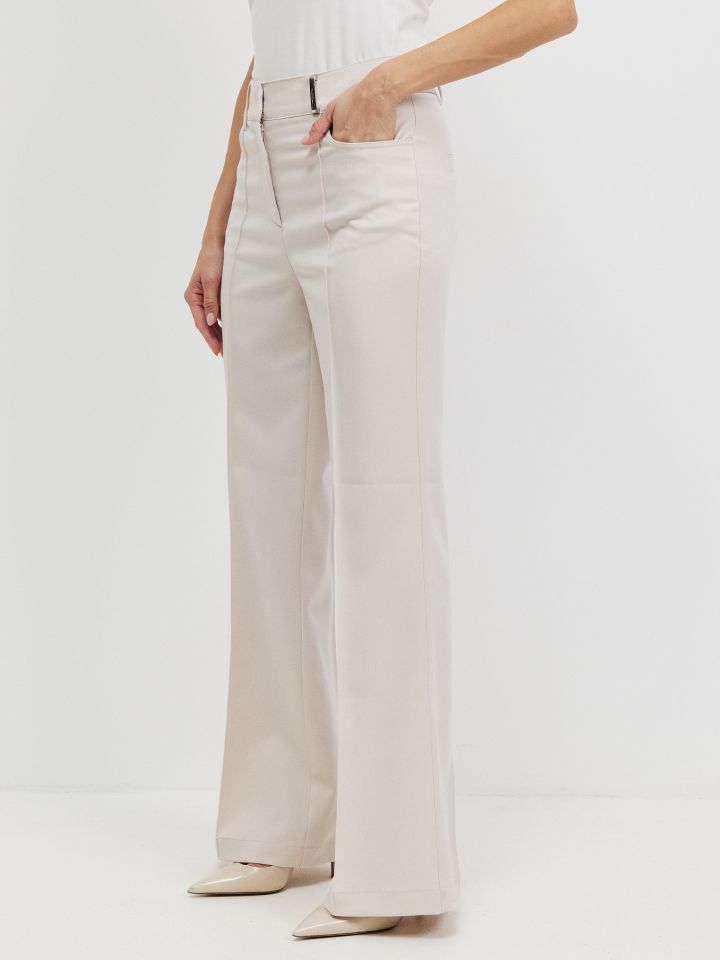 מכנסיים לולאה בחגורה SHIRA בצבע בייז’