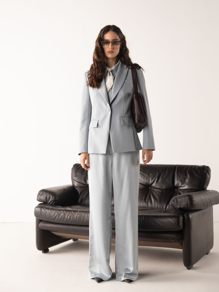 מכנסיים סטן LIAT בצבע אפור