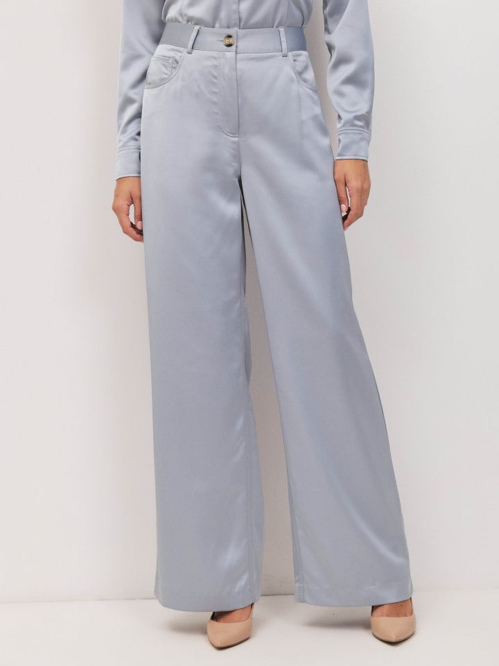 מכנסיים סטן LIAT בצבע אפור