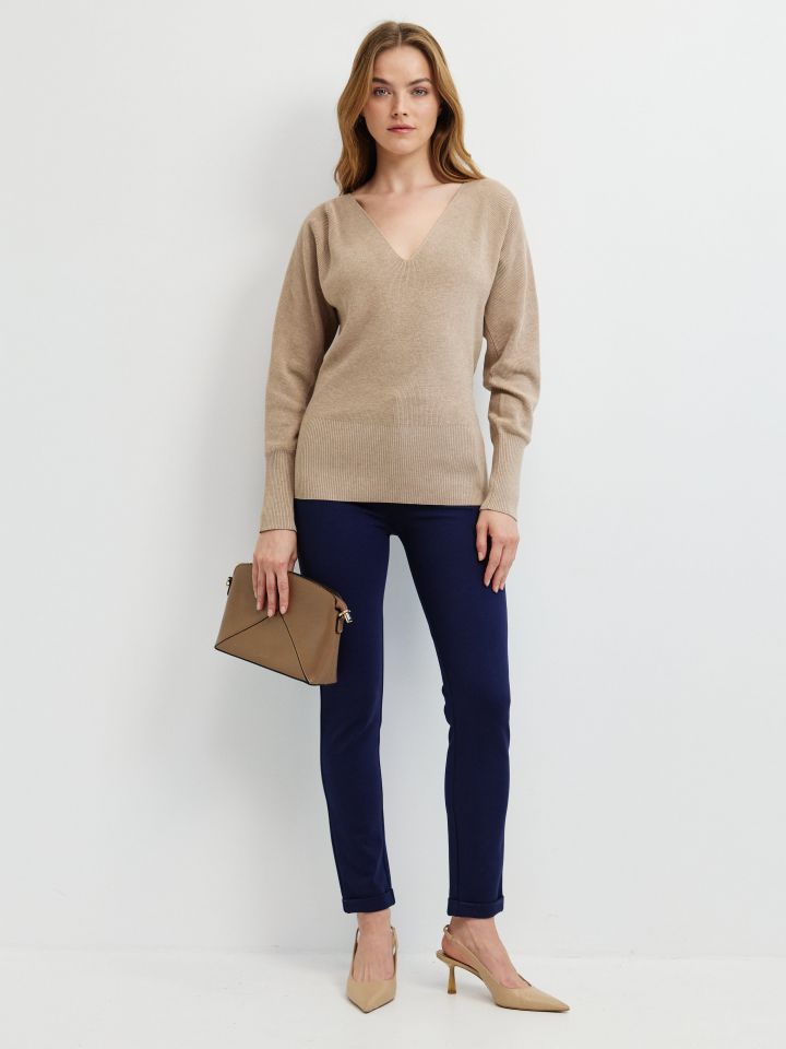 מכנסיים מילנו כיס PROMO בצבע נייבי