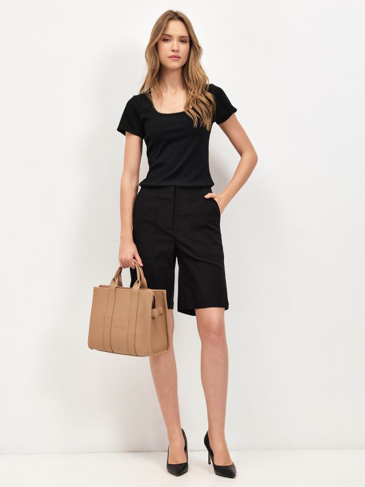 מכנסיים ברך PROMO בצבע שחור