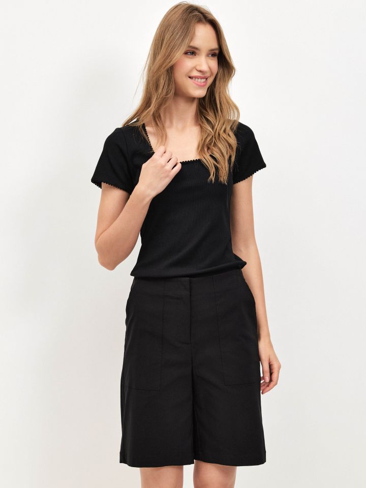 מכנסיים ברך PROMO בצבע שחור