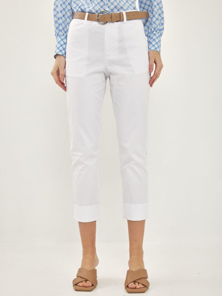 מכנסי דריל מנג’ט PROMO בצבע לבן