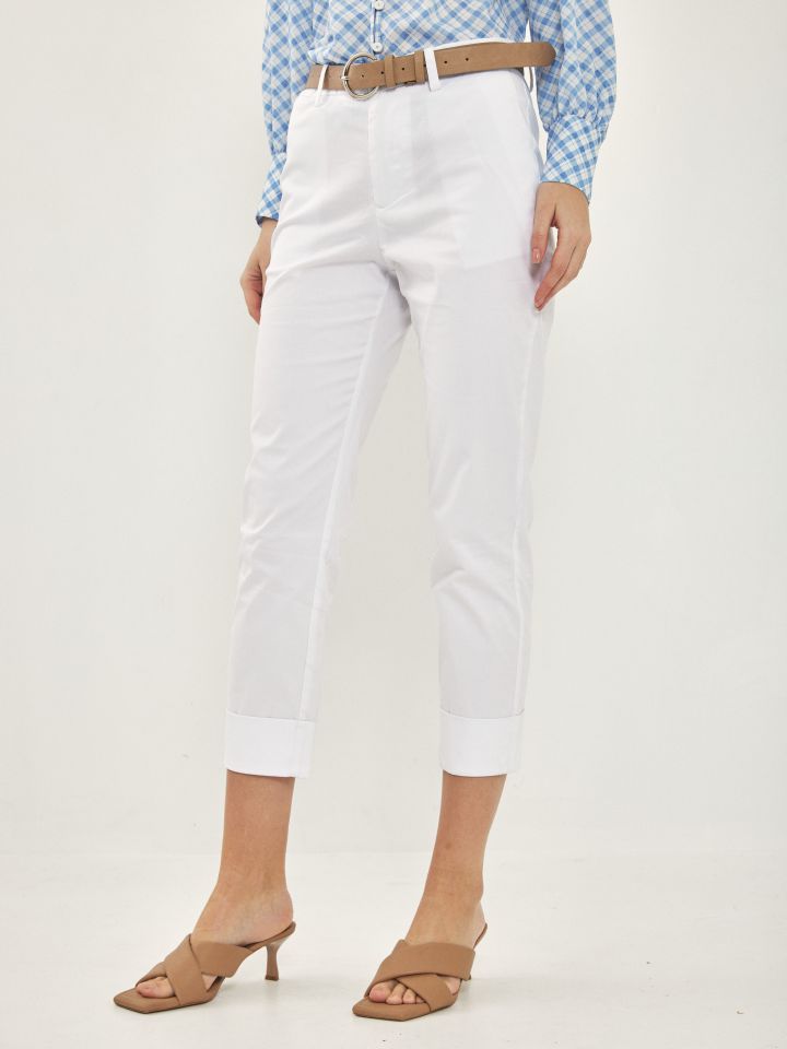 מכנסי דריל מנג’ט PROMO בצבע לבן