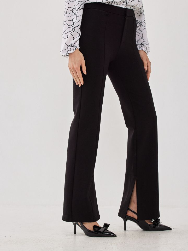 מכנס מילנו כיסי רוכסן + שליץ בצבע שחור