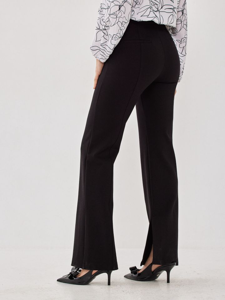 מכנס מילנו כיסי רוכסן + שליץ בצבע שחור