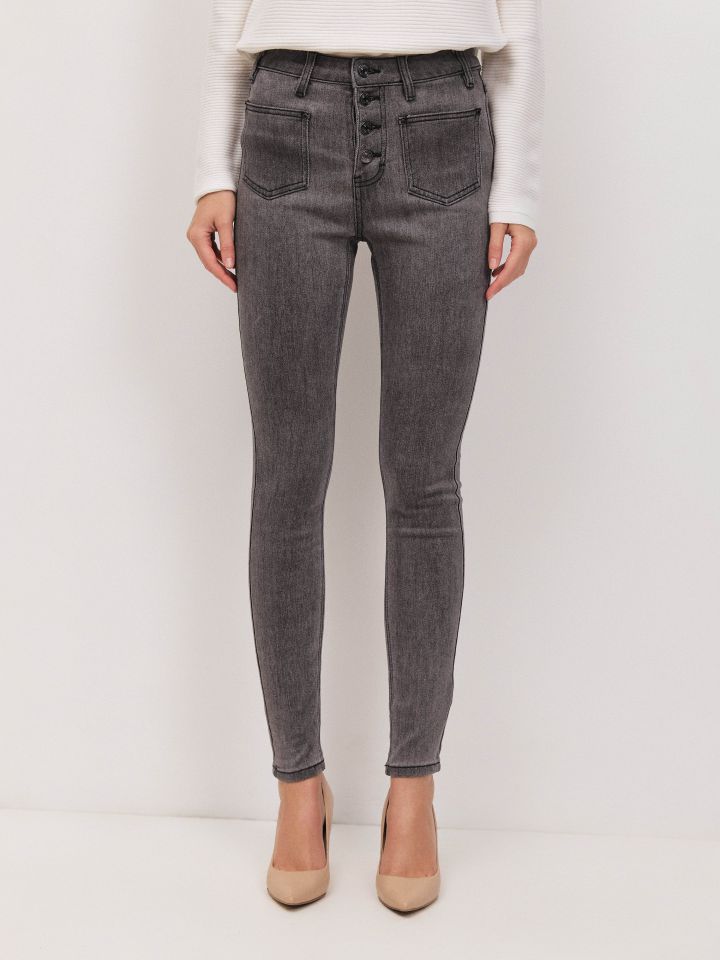 מכנסיים ג’ינס סקיני PROMO בצבע ג’ינס אפור