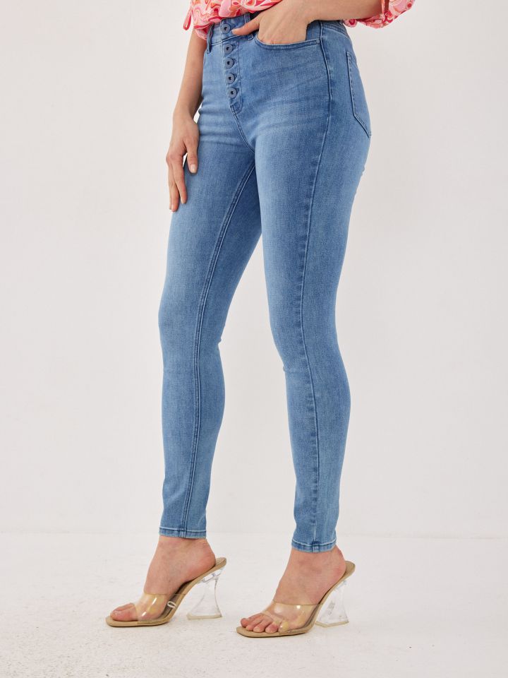 מכנסיים ג’ינס סקיני PROMO בצבע ג’ינס בהיר