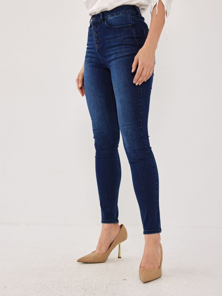 מכנסיים ג’ינס סקיני PROMO בצבע ג’ינס