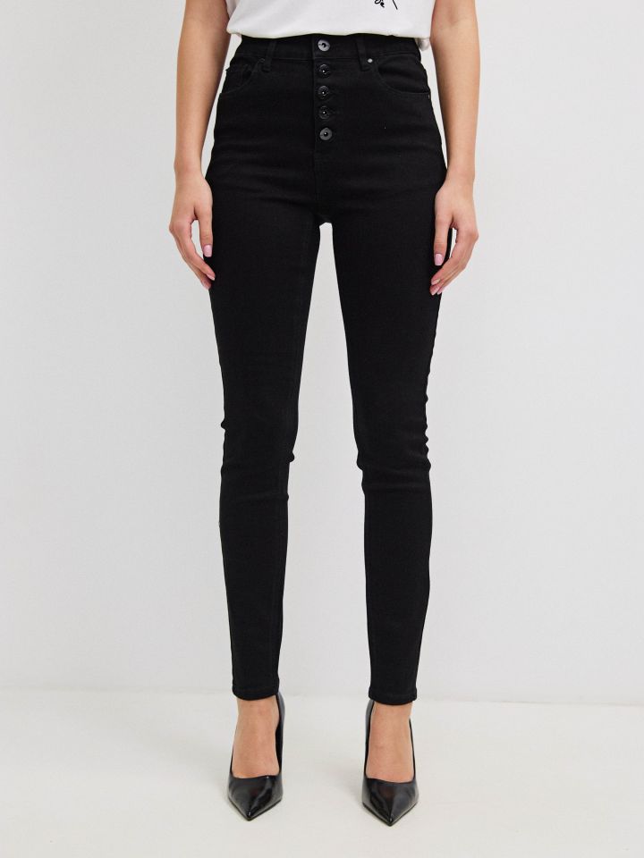 מכנסיים גינס סקיני PROMO בצבע ג’ינס שחור