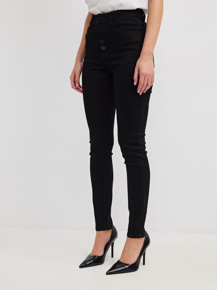 מכנסיים גינס סקיני PROMO בצבע ג’ינס שחור